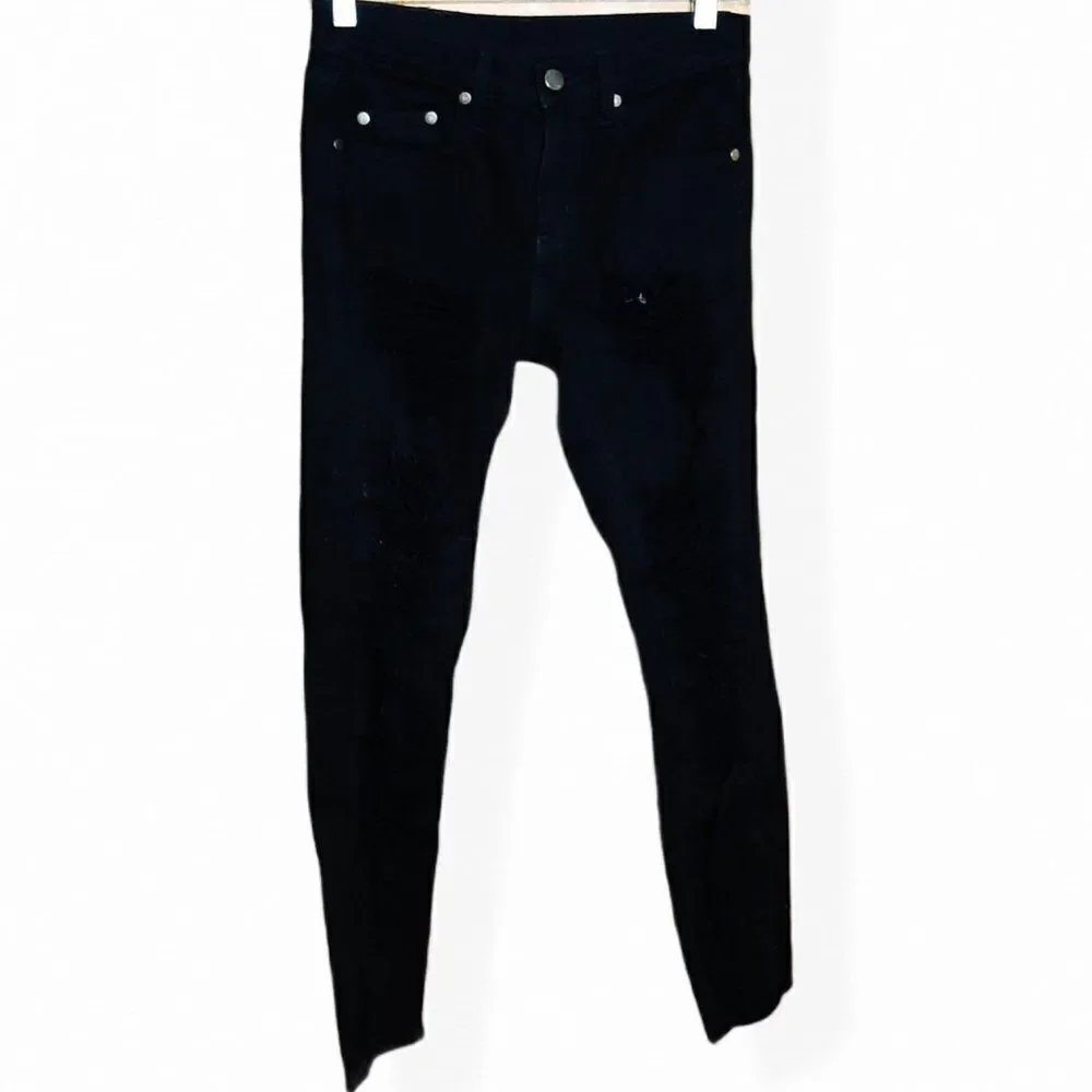 LF The Brand Distressed Black Skinny Jeans sz 24